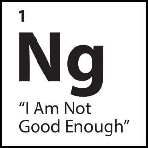 Visual representation of the belief ‘I’m Not Good Enough’ from the ShiftGrit Pattern Library, used in Identity-Level Therapy to help individuals recondition emotional patterns.