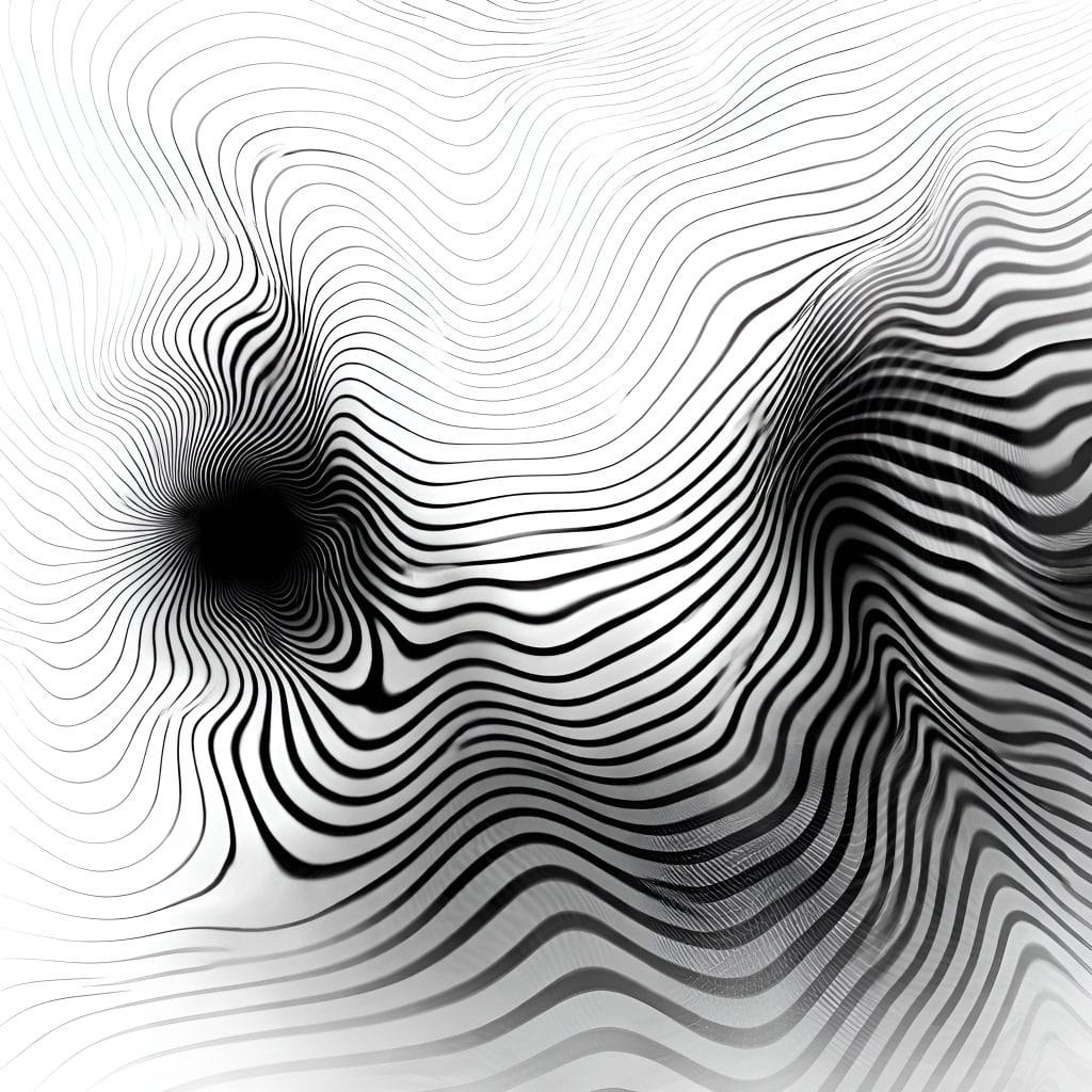 An abstract visual representation of anxiety as a pattern of heightened alertness and perceived threat.