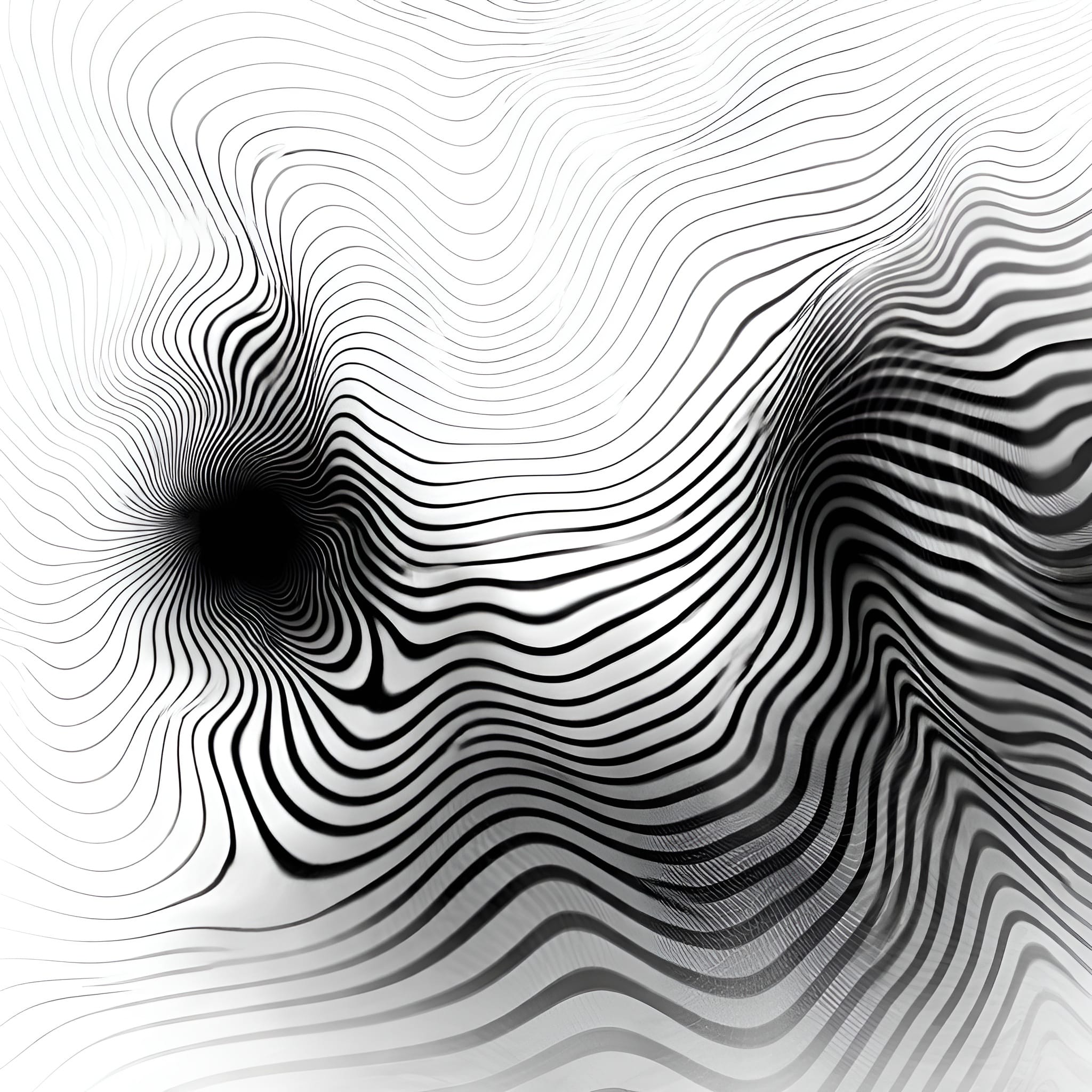 An abstract visual representation of anxiety as a pattern of heightened alertness and perceived threat.