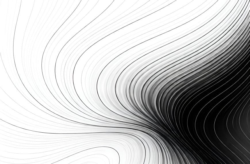 Abstract black-and-white contour pattern symbolizing emotional heaviness and reduced energy associated with depression.