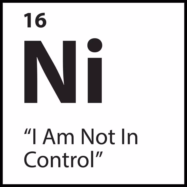 Core Belief Ni – “I Am Not In Control” – ShiftGrit Periodic Table of Limiting Beliefs