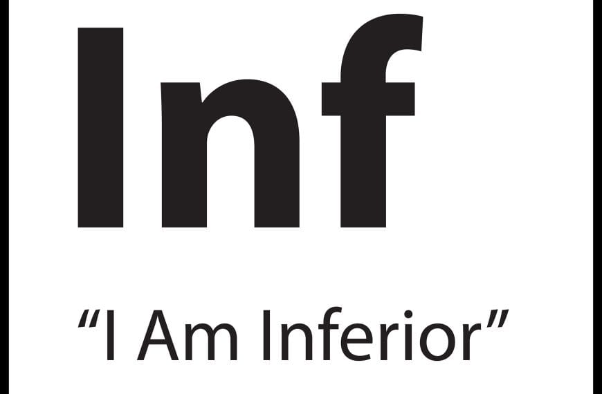 Black and white element graphic with the belief label “I Am Inferior.”