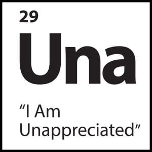 Core Belief Una – “I Am Unappreciated” – ShiftGrit Periodic Table of Limiting Beliefs
