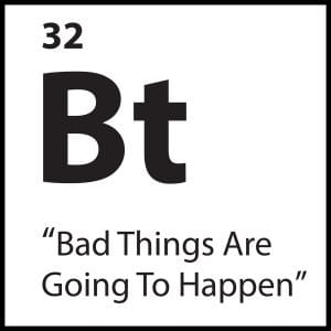 Minimalist black-and-white image representing hypervigilance and anticipatory fear for the belief “Bad Things Are Going To Happen.”