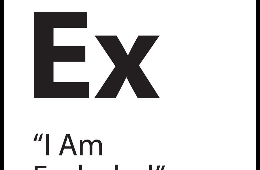 Minimalist graphic representation of the belief “I Am Excluded,” symbolizing emotional distance and group disconnection.