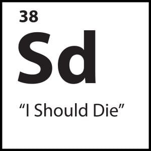 Graphic element from the ShiftGrit belief system illustrating “I Should Die,” a core belief rooted in shame and internalized self-rejection.