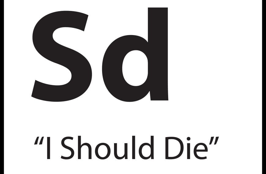 Graphic element from the ShiftGrit belief system illustrating “I Should Die,” a core belief rooted in shame and internalized self-rejection.