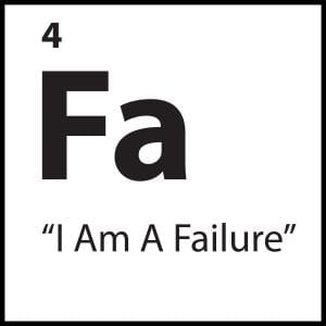 Periodic table-style icon for the limiting belief “I Am A Failure”