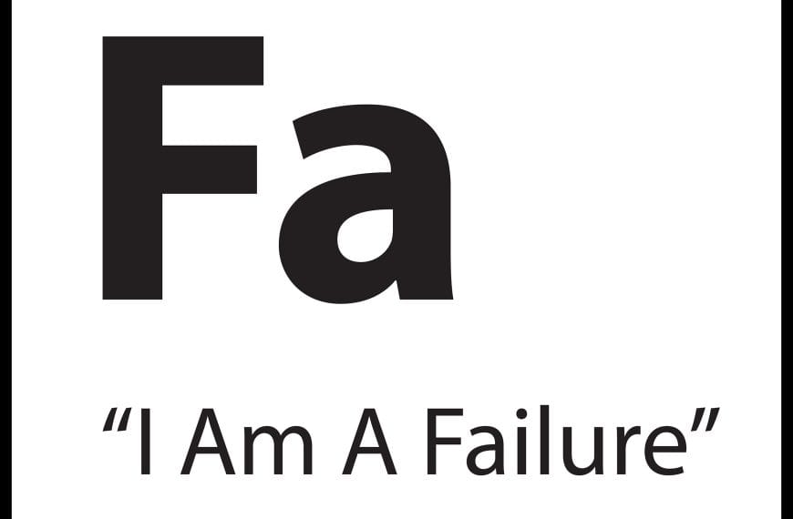 Periodic table-style icon for the limiting belief “I Am A Failure”