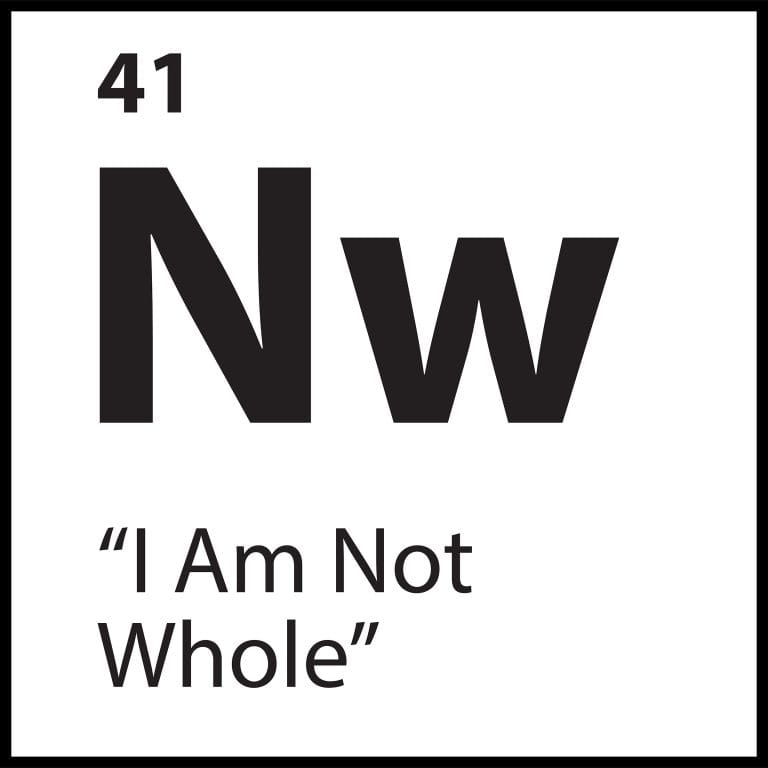 Periodic tile image with the phrase “I Am Not Whole” — a core belief explored in ShiftGrit’s Identity-Level Therapy.