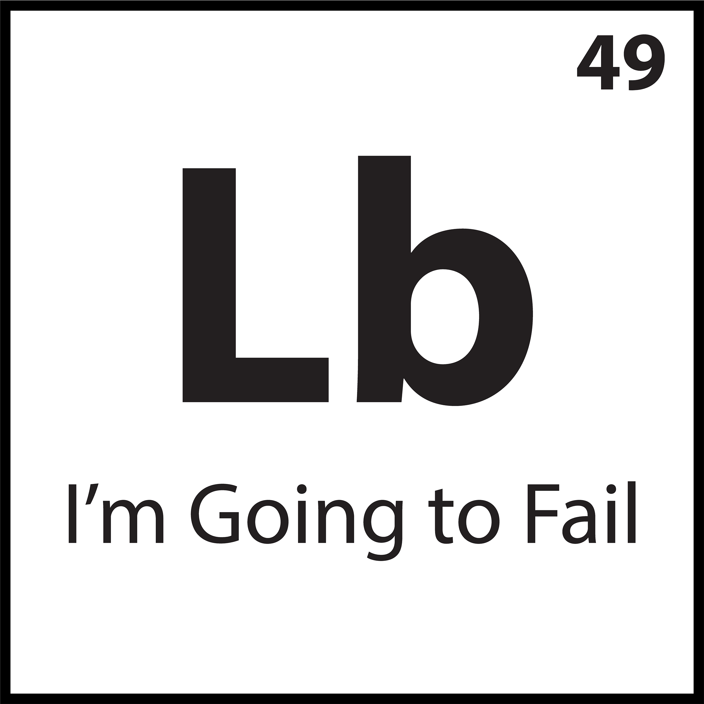 Periodic table–style tile reading “Lb” with the label “I’m Unreliable” and the number 56 in the corner — representing a limiting belief as a symbolic emotional element.