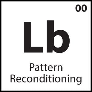 Visual tile for Pattern Reconditioning — ShiftGrit’s protocol for rewiring emotional loops using imaginal exposure, belief reframing, and neural reinforcement.