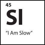 "Sl — I Am Slow" belief tile from the ShiftGrit Pattern Library. A performance-based identity distortion addressed in identity-level therapy.