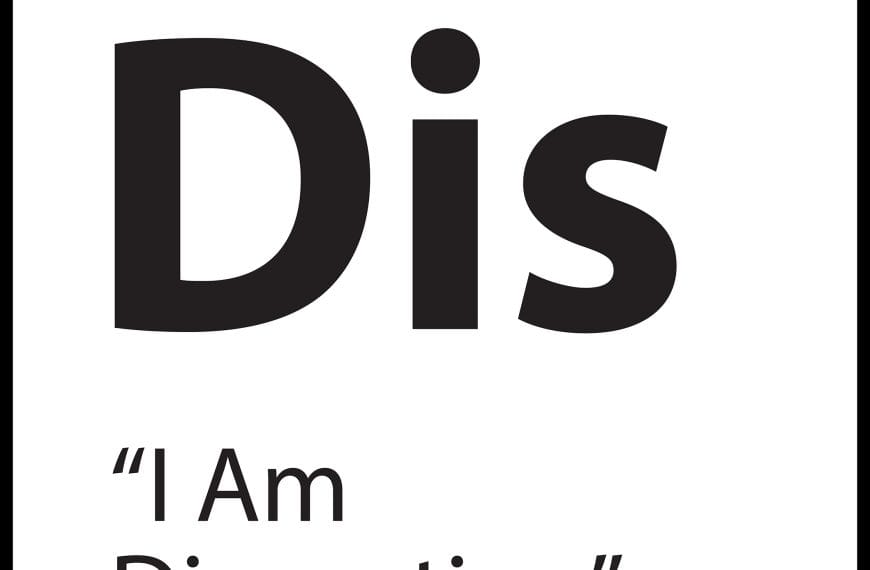 ShiftGrit belief tile for “I Am Disgusting” featuring Dis symbol on white background – part of the 77-pattern core belief identity library.