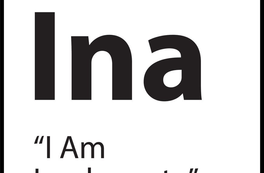 ShiftGrit belief tile for “I Am Inadequate” featuring Ina symbol on white background