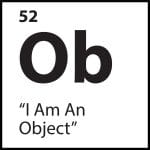 “I Am An Object” belief tile – Ob symbol on white background, from ShiftGrit’s core belief system