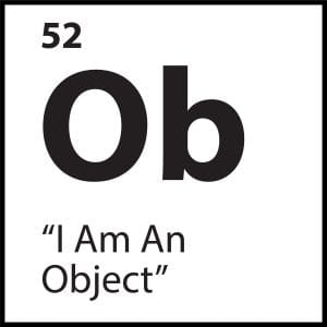 “I Am An Object” belief tile – Ob symbol on white background, from ShiftGrit’s core belief system