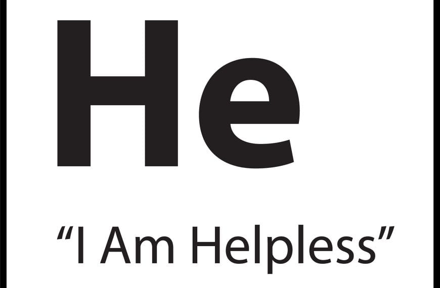 Belief tile reading “I Am Helpless” with the symbol He and number 64 from ShiftGrit’s Core Belief Identity Library.