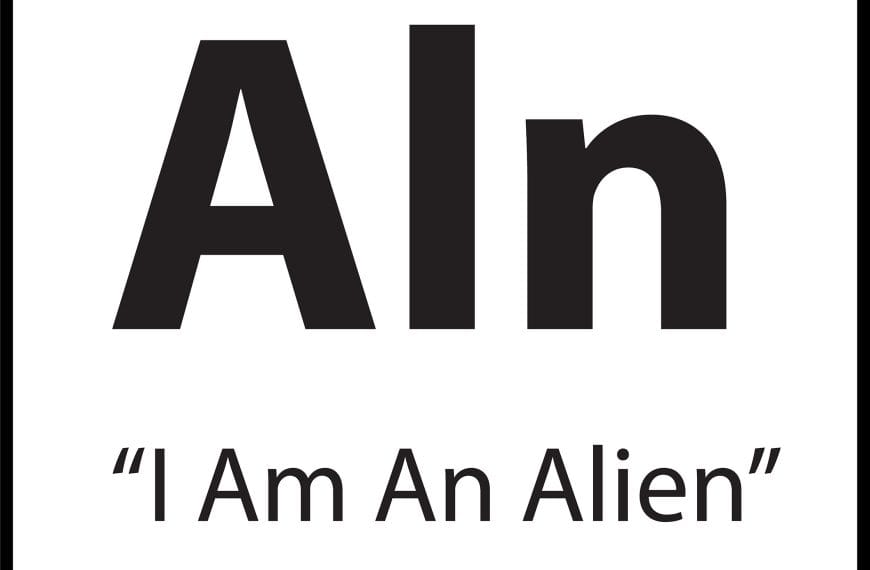 ShiftGrit Core Belief tile reading “I Am An Alien” with symbol AIn on white background.