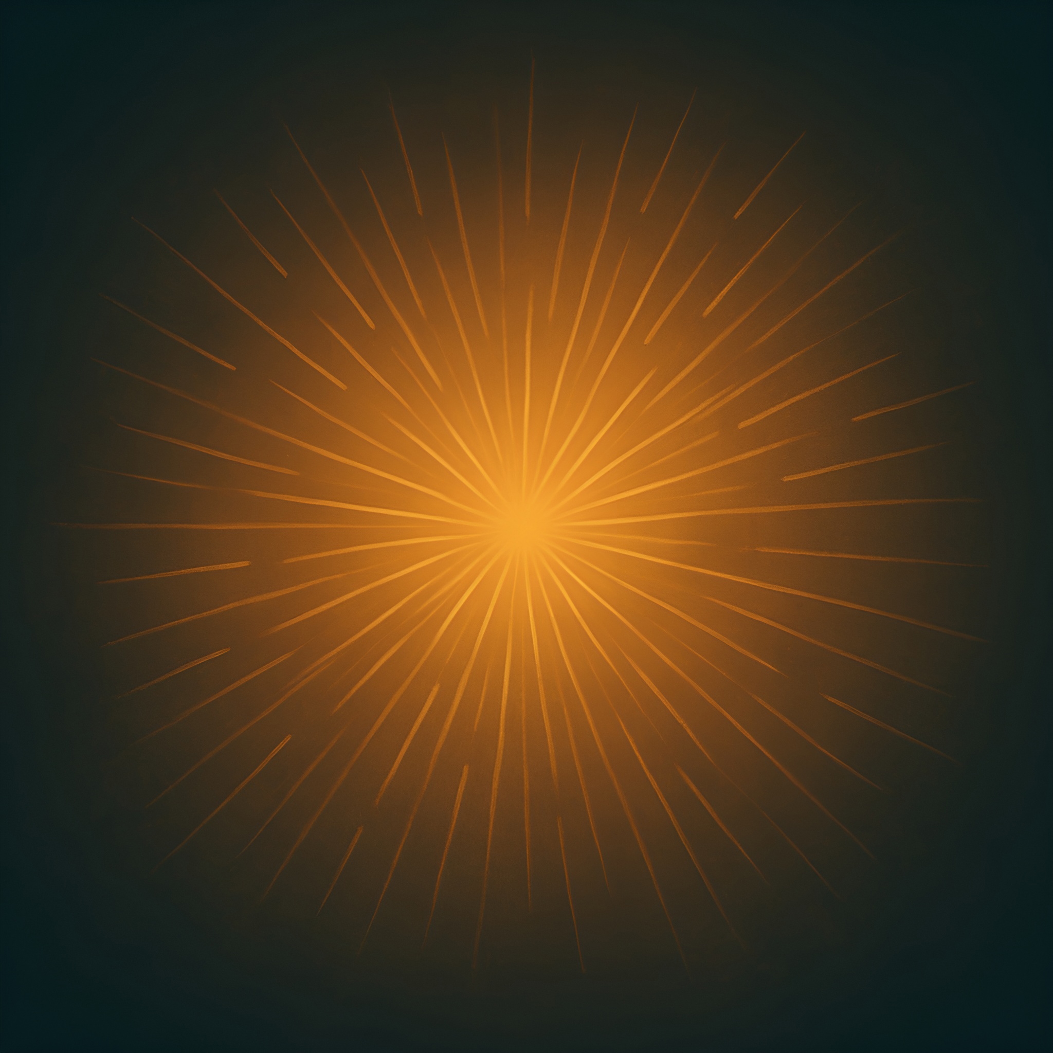 Abstract golden-yellow radiating pattern representing burnout and recovery through therapy.