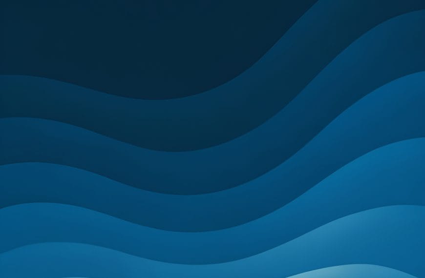 Abstract layered indigo waves symbolizing depression lifting through therapy.