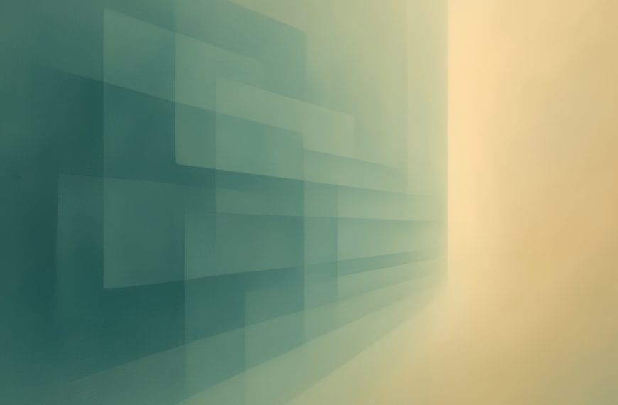 Abstract teal and orange painting representing ADHD executive function loops in Calgary’s high-demand environment.