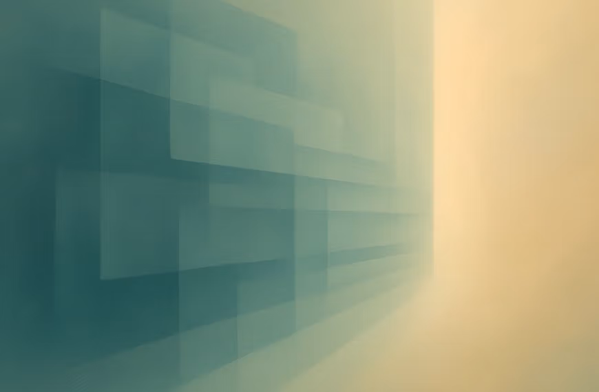 Abstract teal and orange painting representing ADHD executive function loops in Calgary’s high-demand environment.