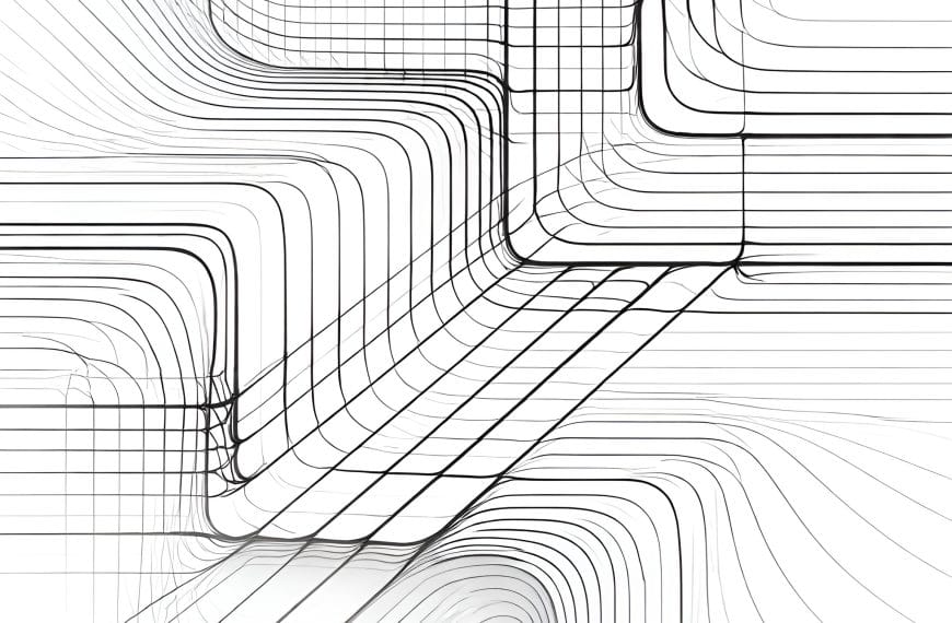Black-and-white abstract contour lines spreading apart, with softened edges and widening gaps that suggest emotional distance and uncertainty about connection.