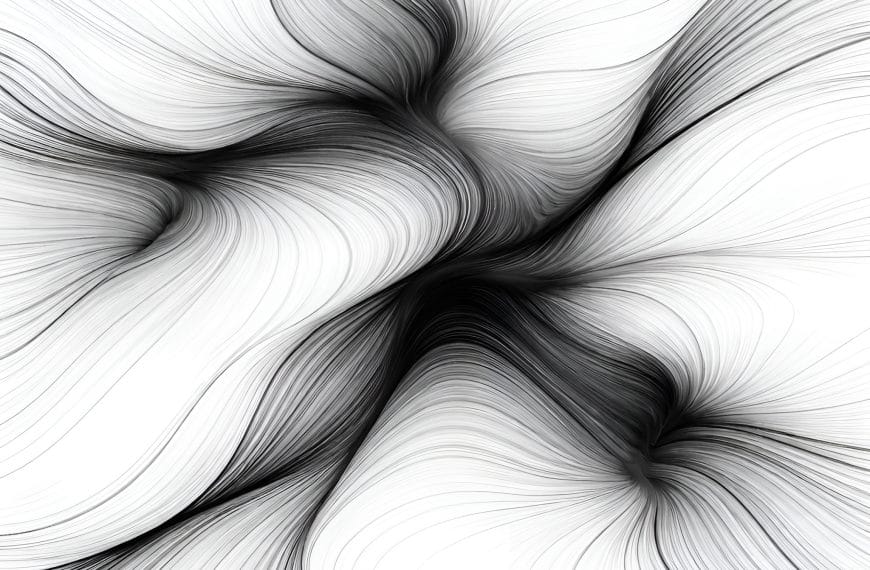 Minimalist black-and-white abstract pattern of soft contour lines blending together, with porous boundaries and unclear edges suggesting people-pleasing and boundary diffusion.