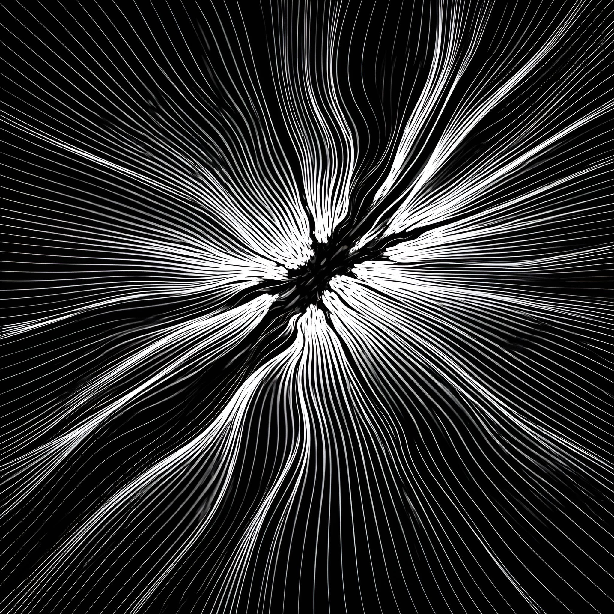 Abstract black-and-white contour pattern symbolizing internal pressure and emotional escalation associated with chronic anger.