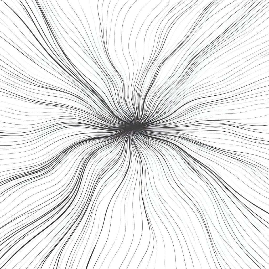 Abstract contour-line artwork symbolizing burnout and sustained overextension.