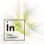 Abstract layered green and white pattern showing upward movement and narrowing space, representing identity-level patterns in entrepreneurship.