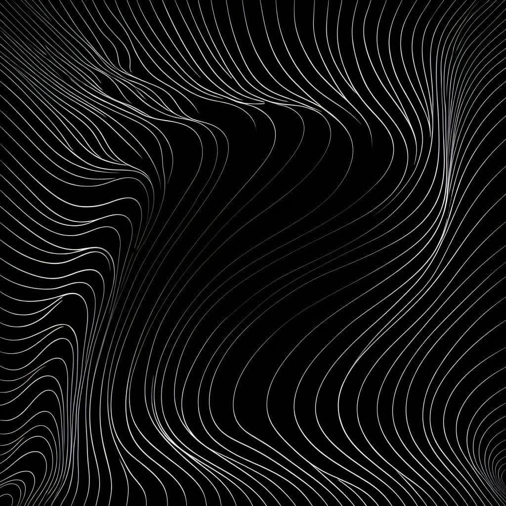Abstract black-and-white contour pattern symbolizing difficulty setting boundaries and self-expression.