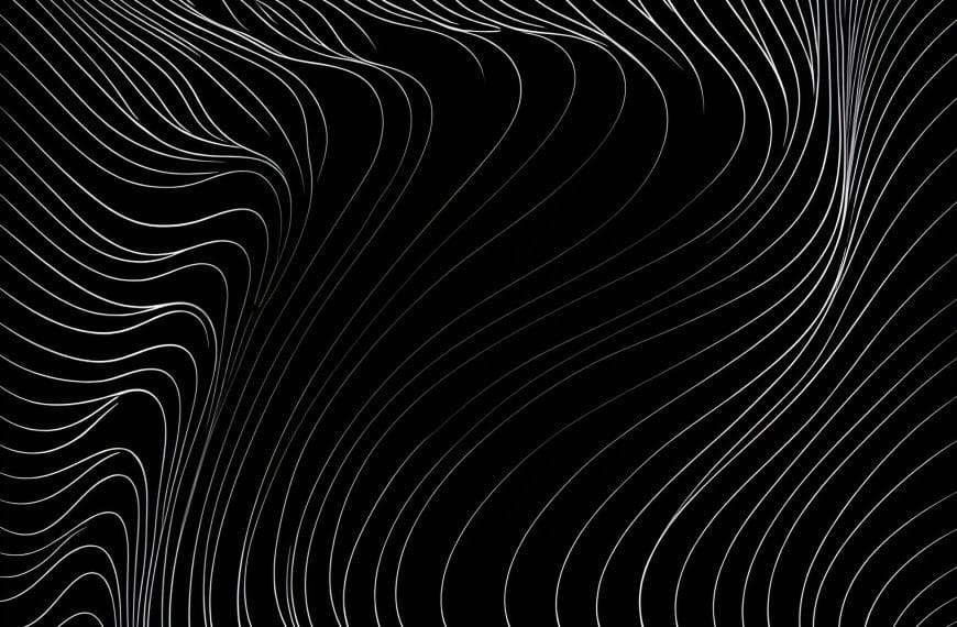 Abstract black-and-white contour pattern symbolizing difficulty setting boundaries and self-expression.
