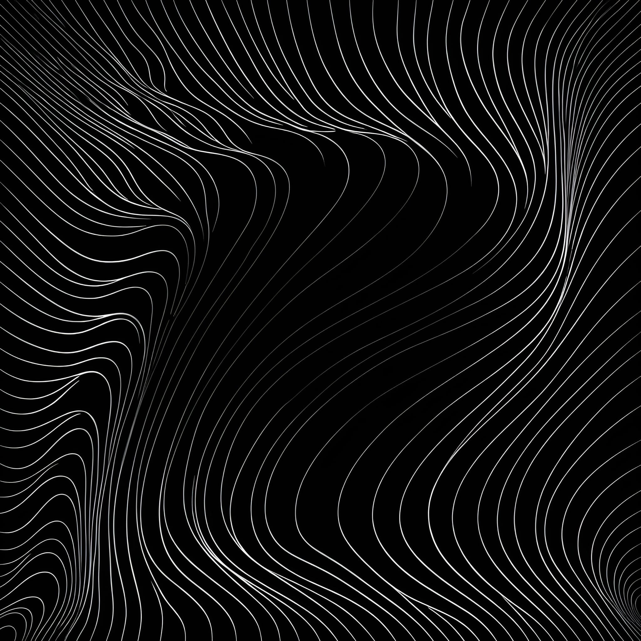 Abstract black-and-white contour pattern symbolizing difficulty setting boundaries and self-expression.