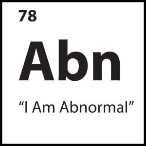 Limiting belief tile Abn representing I Am Abnormal in the ShiftGrit Periodic Table of Limiting Beliefs.