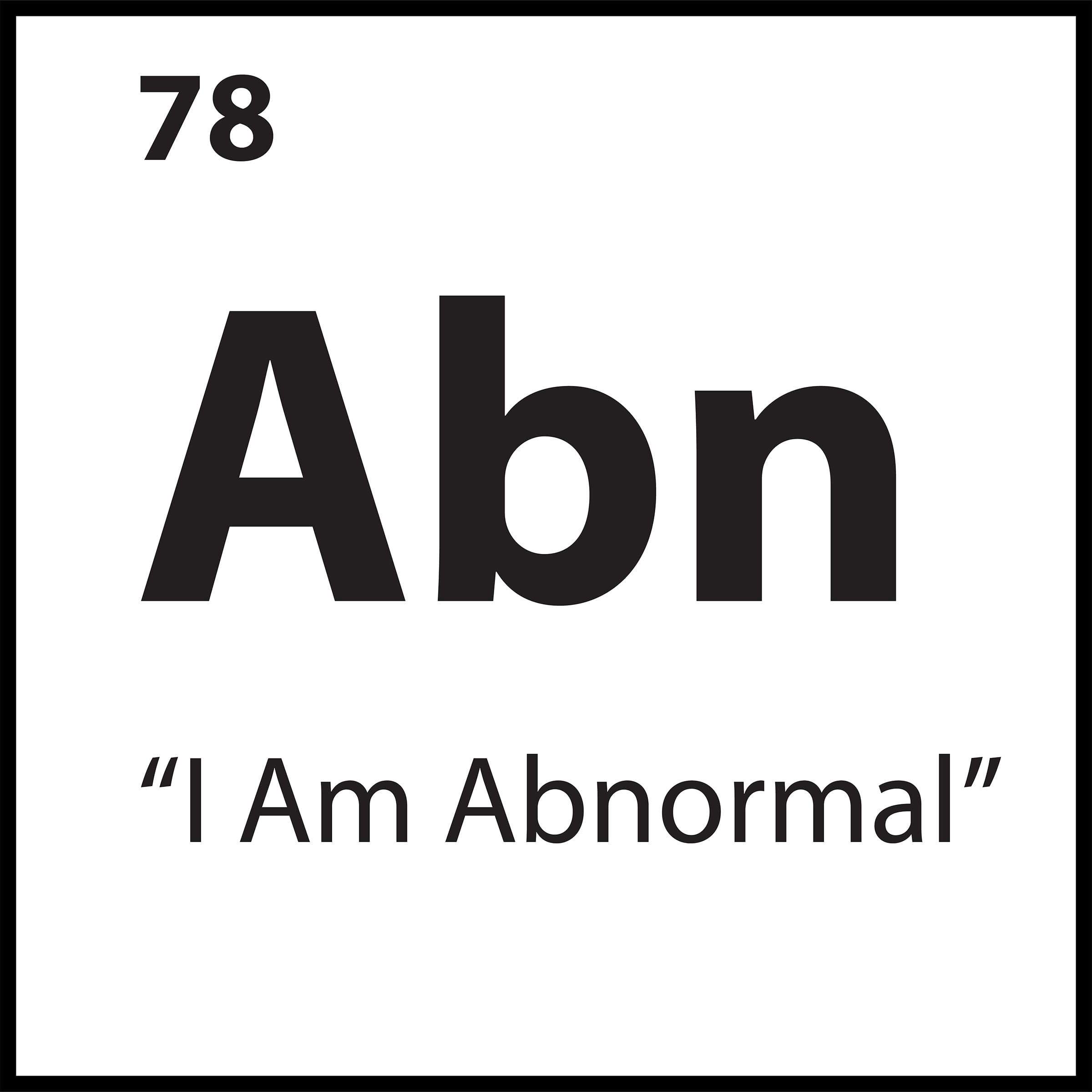 Limiting belief tile Abn representing I Am Abnormal in the ShiftGrit Periodic Table of Limiting Beliefs.