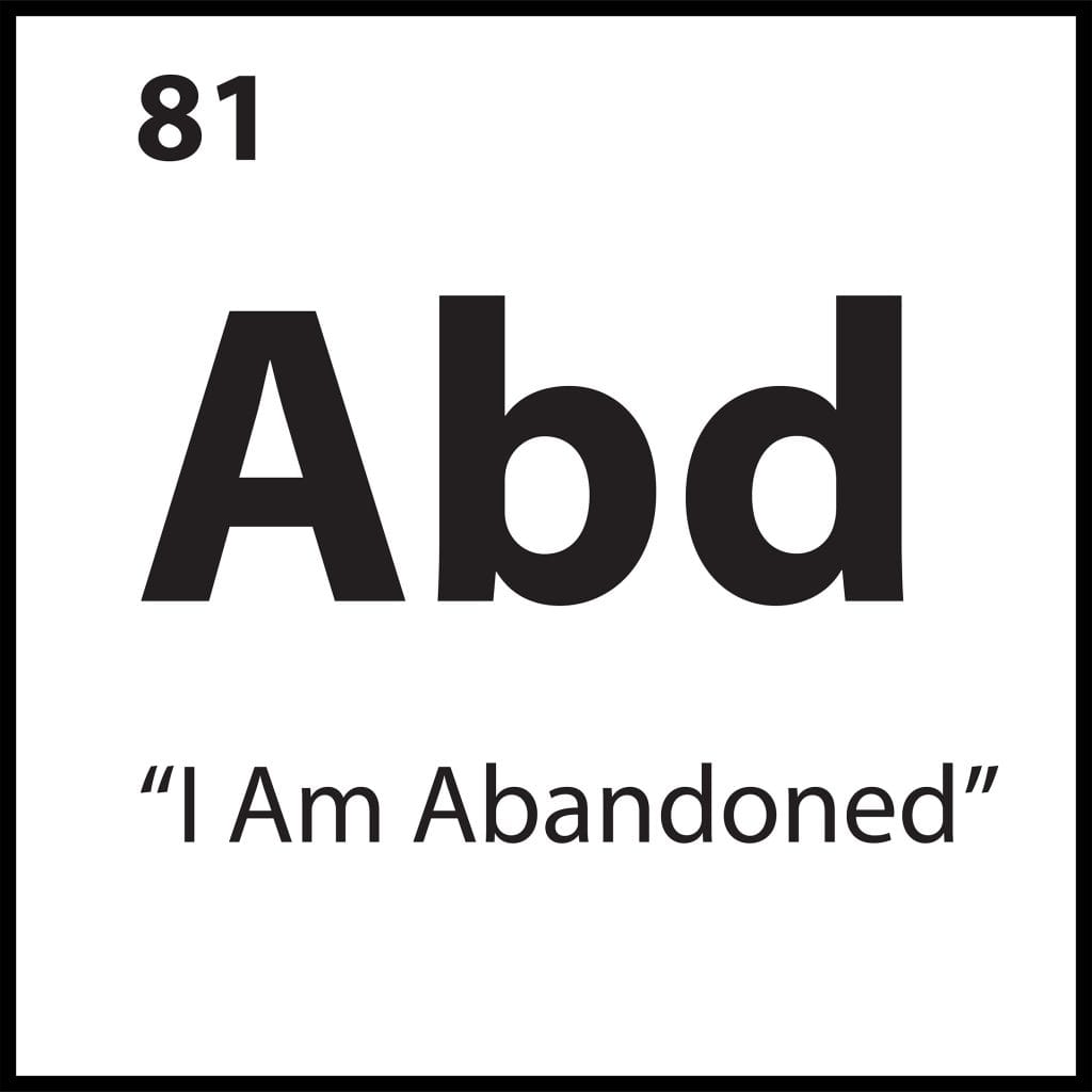 Limiting belief tile Abd representing I Am Abandoned in the ShiftGrit Periodic Table of Limiting Beliefs.
