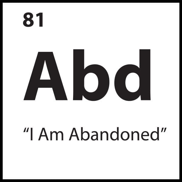Limiting belief tile Abd representing I Am Abandoned in the ShiftGrit Periodic Table of Limiting Beliefs.