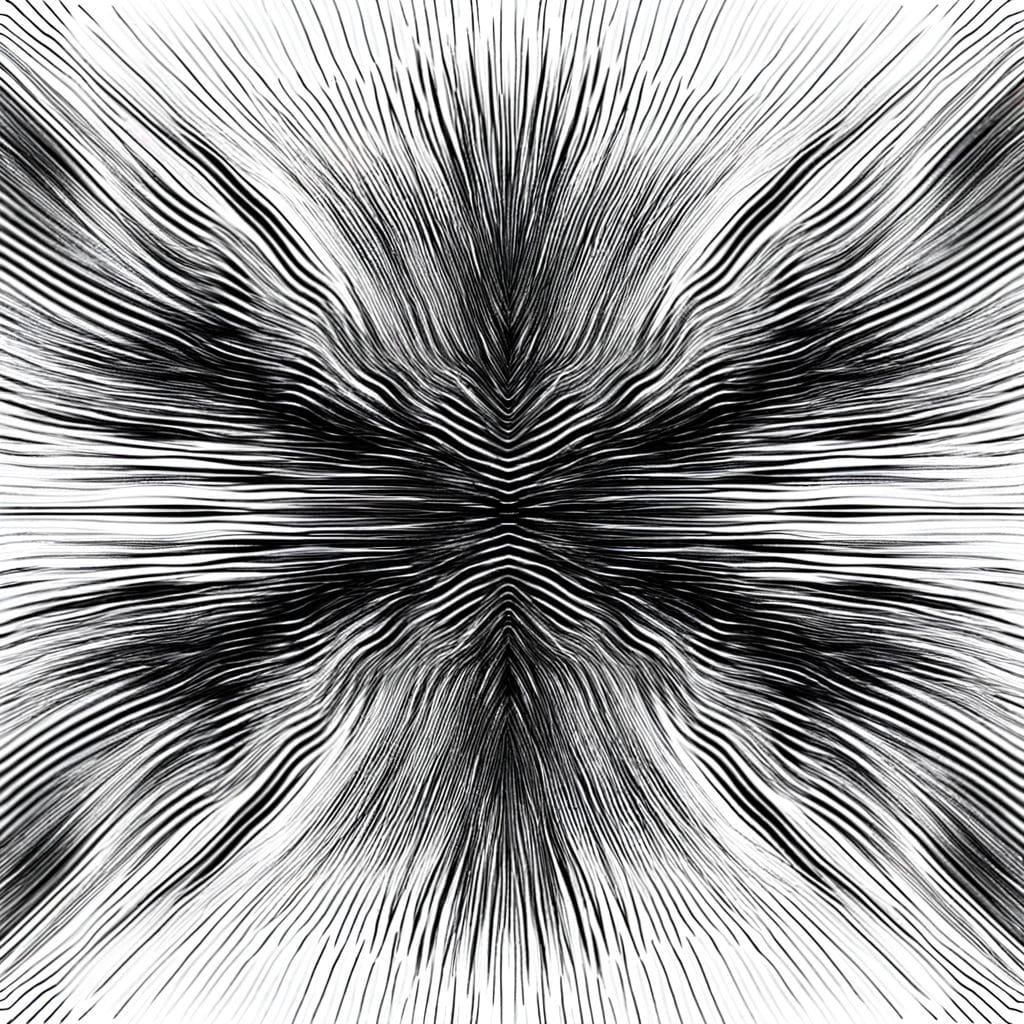 Abstract representation of inner tension and external calm related to conflict avoidance.