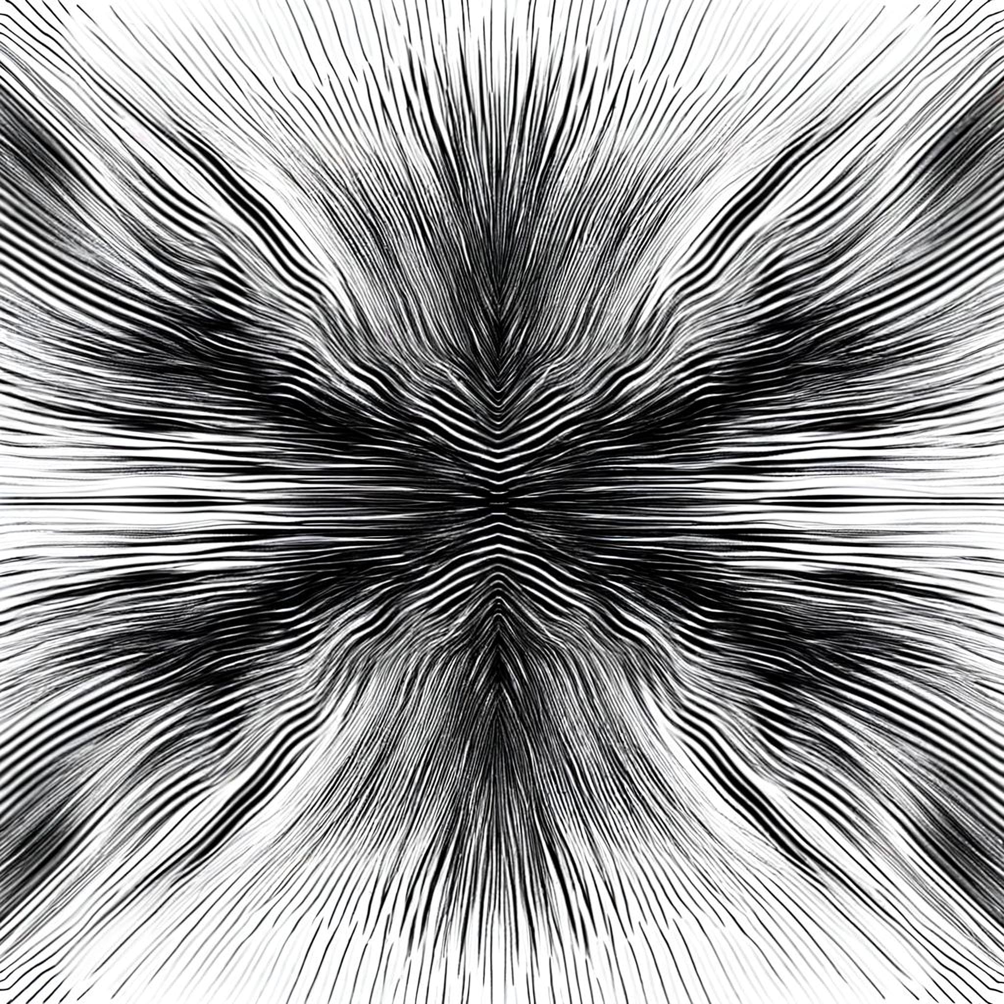 Abstract representation of inner tension and external calm related to conflict avoidance.