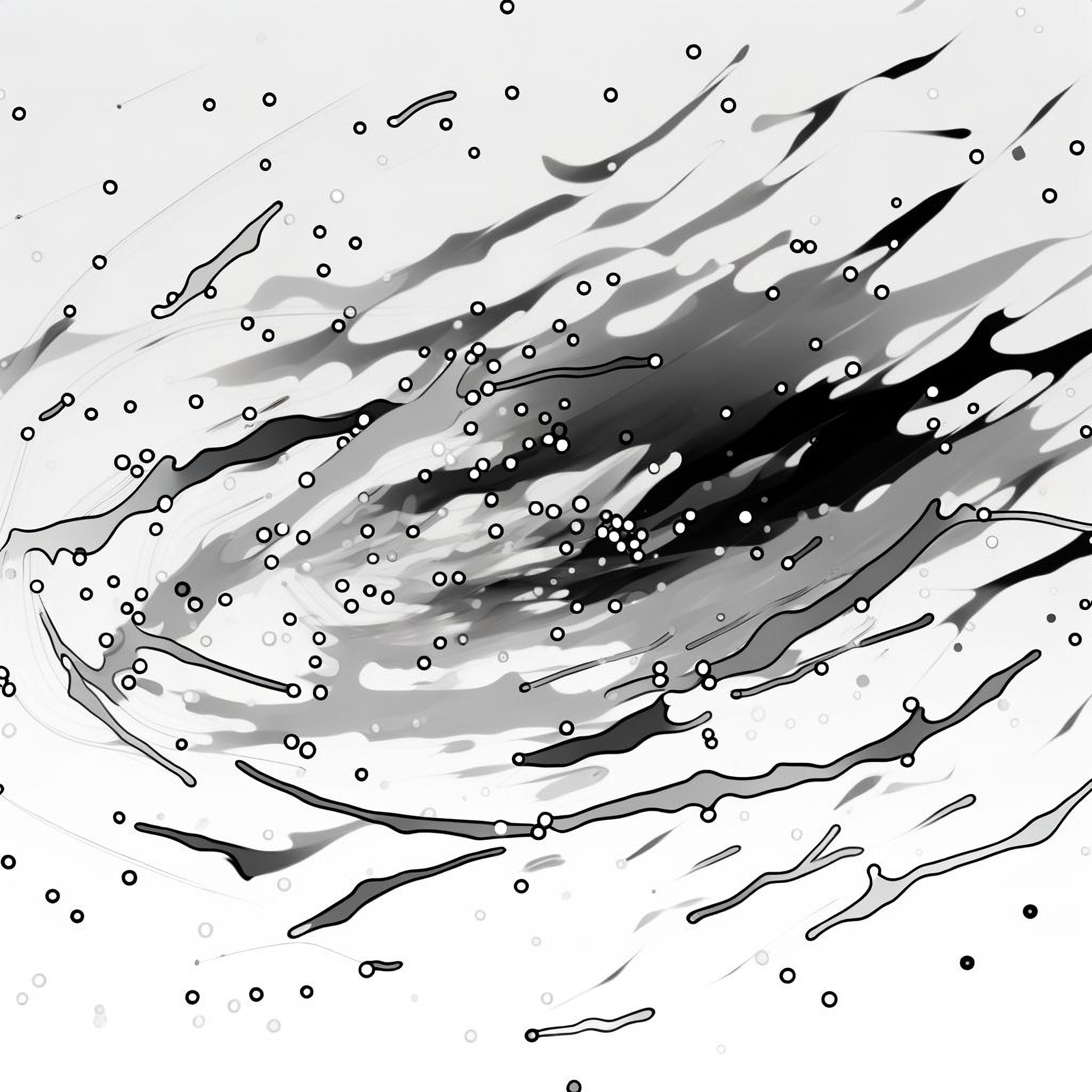 Abstract monochrome image with fragmented, wavering lines representing existential drift and loss of direction.