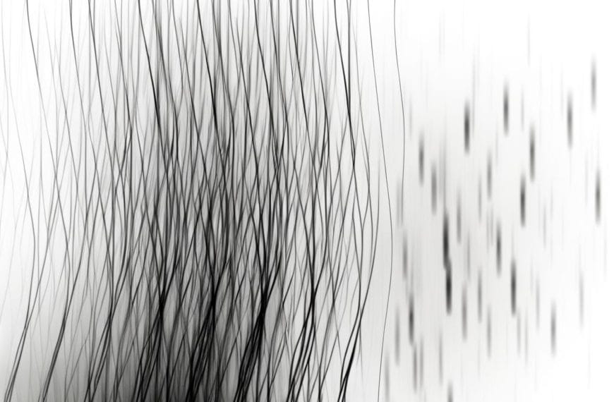 Abstract representation of emotional flatness and mechanical flow depicting living on autopilot.