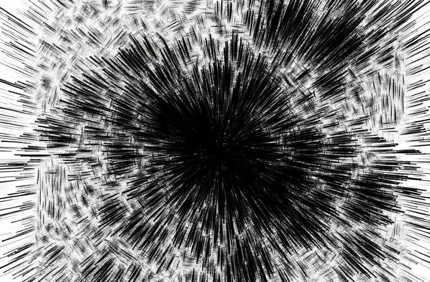 Abstract image depicting overgiving through dense central compression and outward fading lines, symbolizing emotional exhaustion.