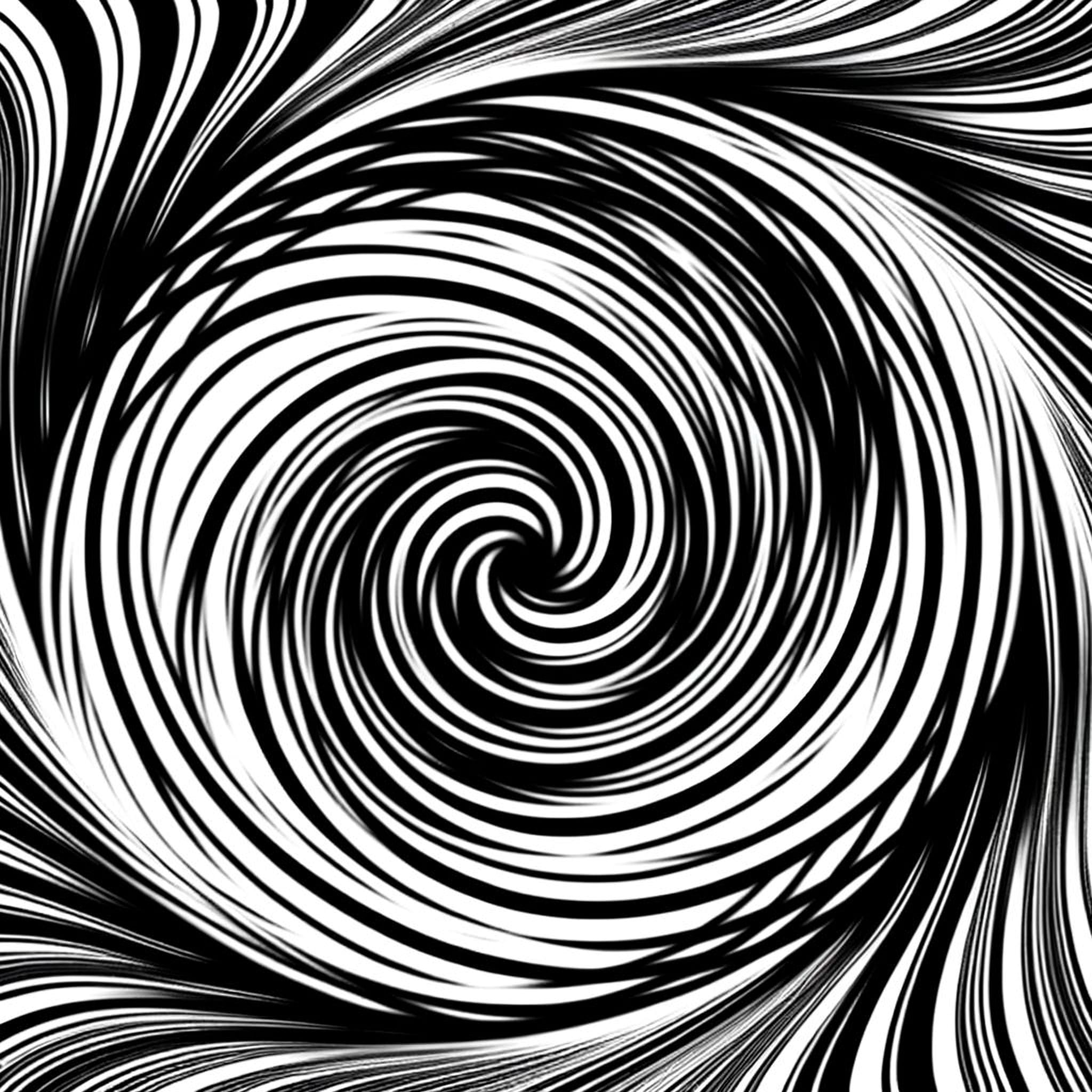 Abstract depiction of intertwining lines forming a central vortex, symbolizing the cycle of relationship reassurance and abandonment anxiety.