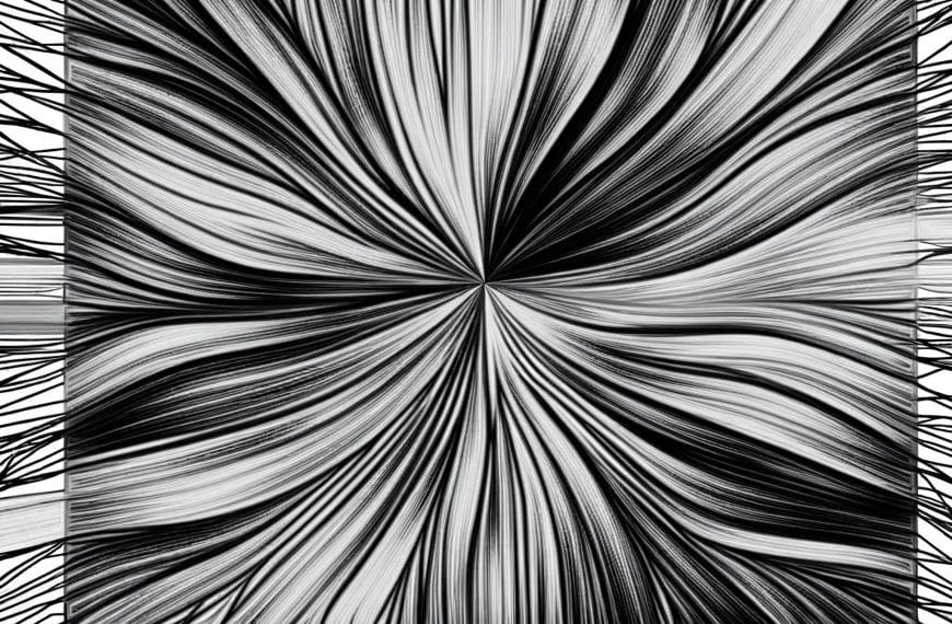 A monochrome abstract image depicting interwoven lines forming a dense center with diverging paths, symbolizing family dynamics.