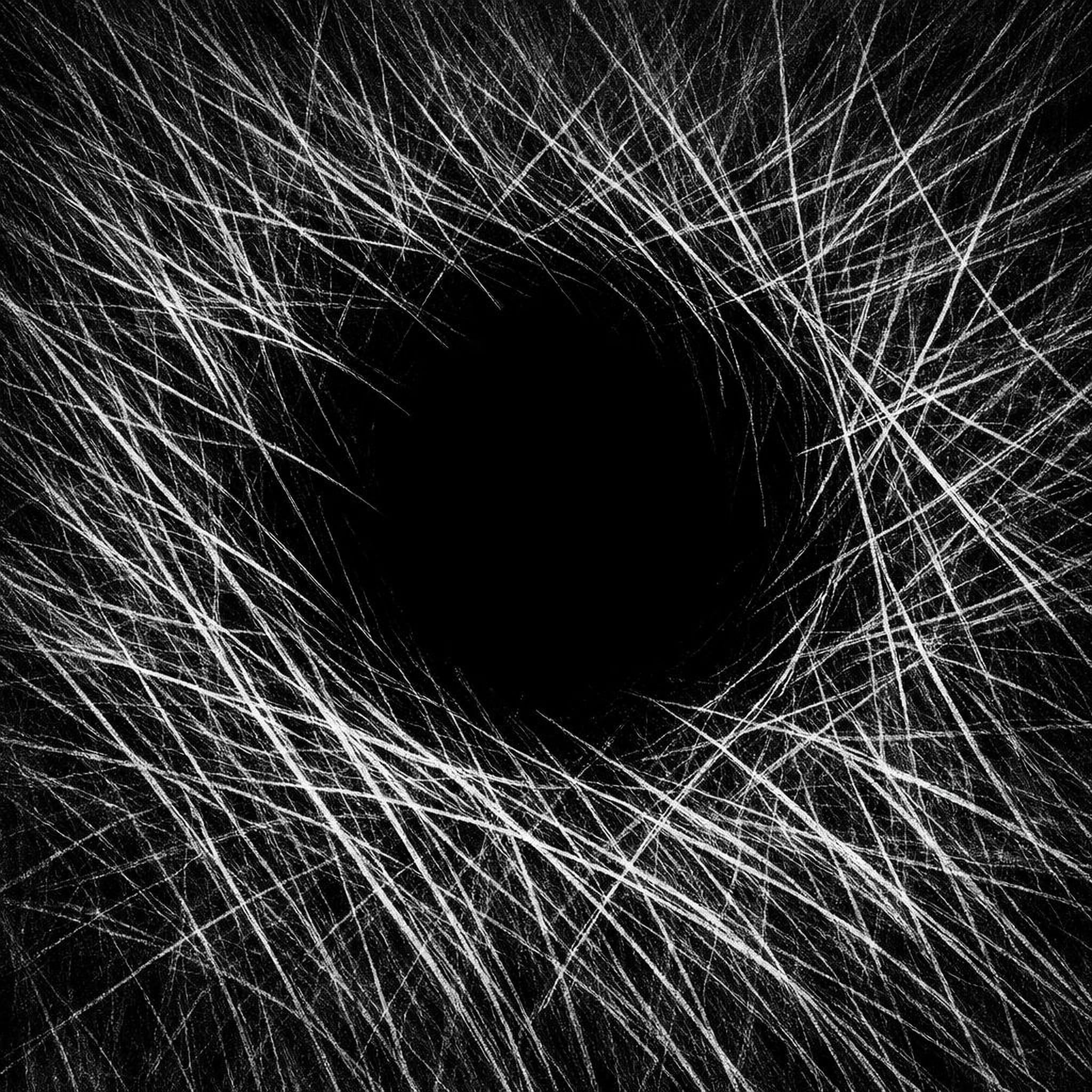 Feeling Lonely Even Around People Who Love You - ShiftGrit Pattern Library Abstract depiction of a central void surrounded by converging lines, symbolizing loneliness amidst connection.