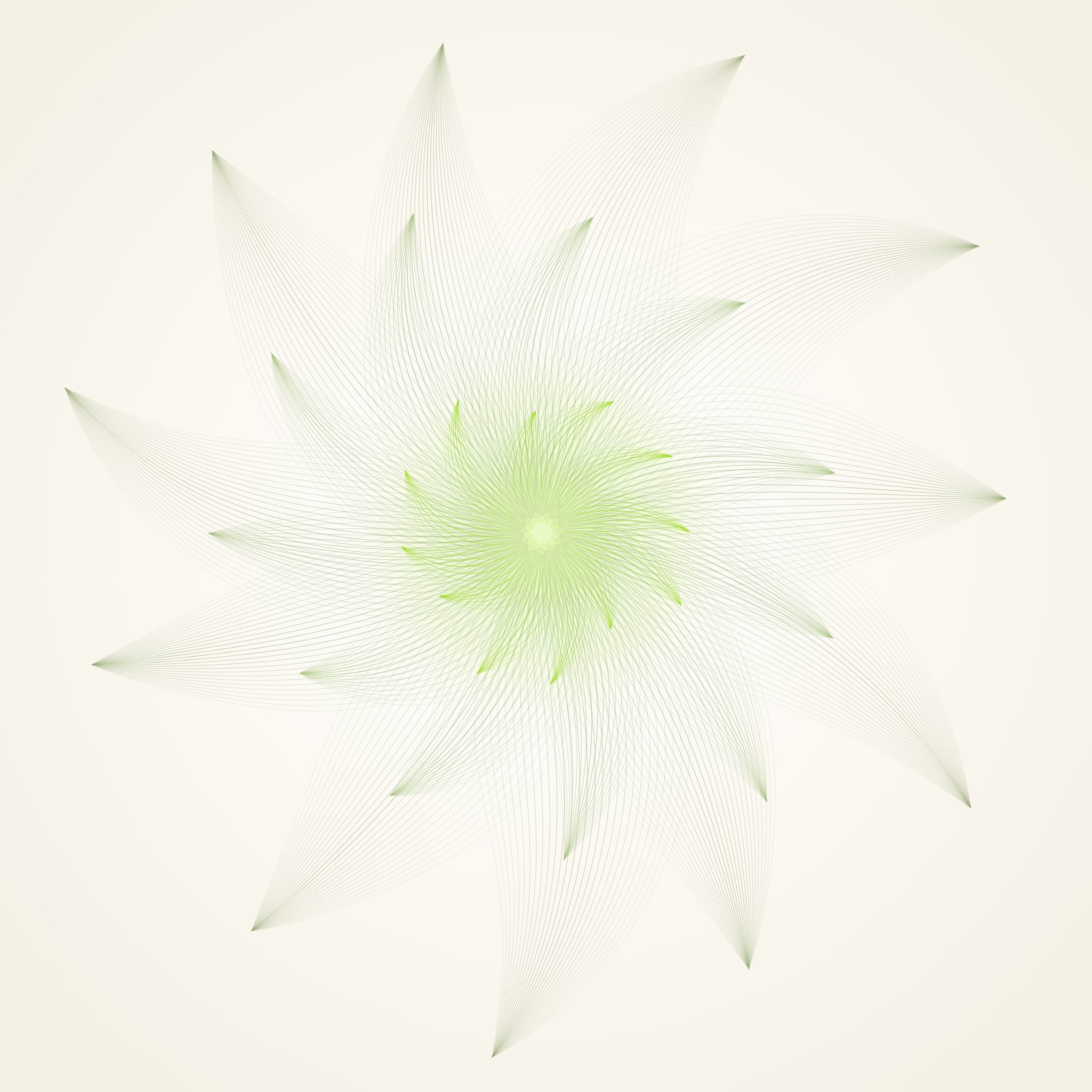 Light, airy engraved artwork of a radial spiral of fine green veins fanning around a glowing centre, cover art for The Shift Show episode 40 on decision paralysis and the fear of choosing wrong.