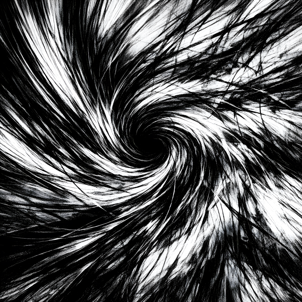 An abstract monochrome image depicting intersecting lines forming a vortex, symbolizing the tension of gambling addiction.