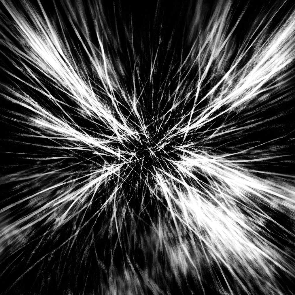 Monochrome abstract art illustrating converging and diverging lines symbolizing life's tension and potential divergence.